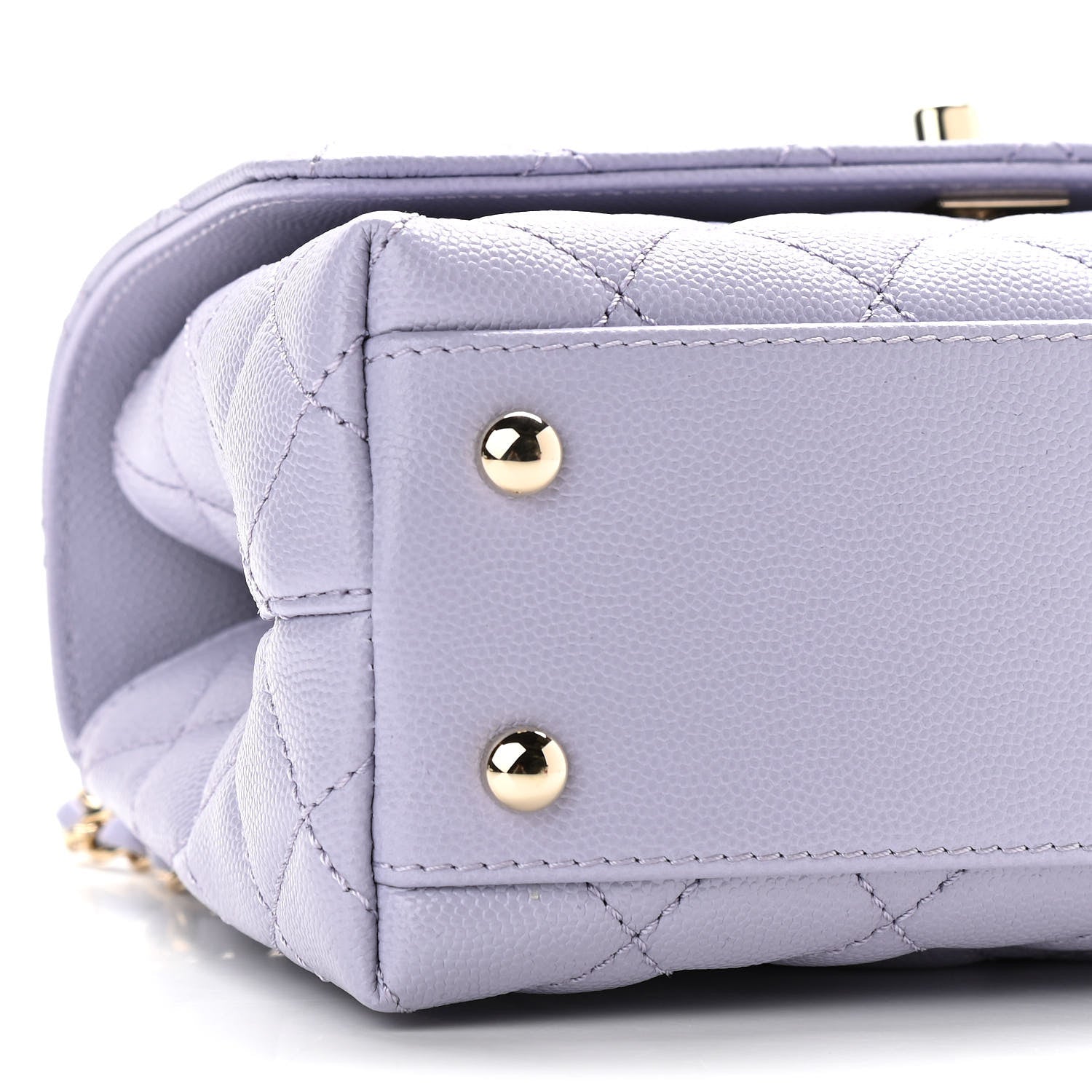 Chanel Caviar Quilted Mini Coco Handle Flap Light Purple 9 of 11