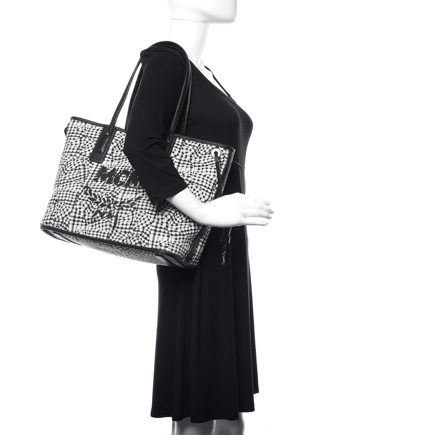 Visetos Medium Liz Reversible Shopper Tote Black