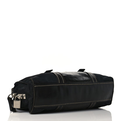 Prada Tessuto Nylon Soft Calf Tote Black 3 of 9