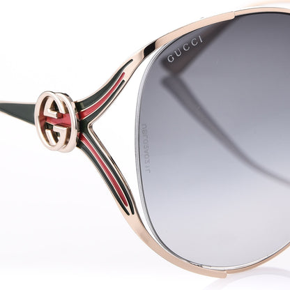 Gucci Metal Round Frame GG0225S Sunglasses Gold 8 of 9