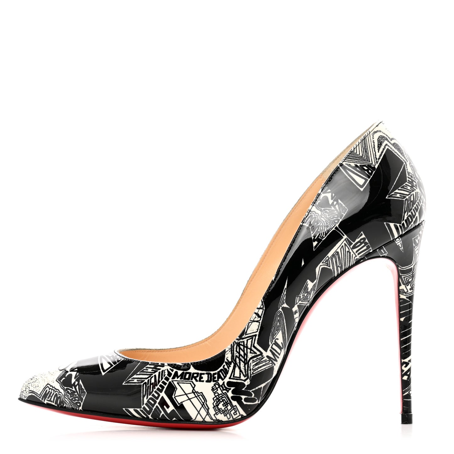 Patent Nicograf Pigalle Follies 100 Pumps 38 Black White