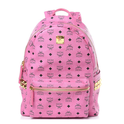 MCM Visetos Medium Side Studs Stark Backpack Pink 1 of 10
