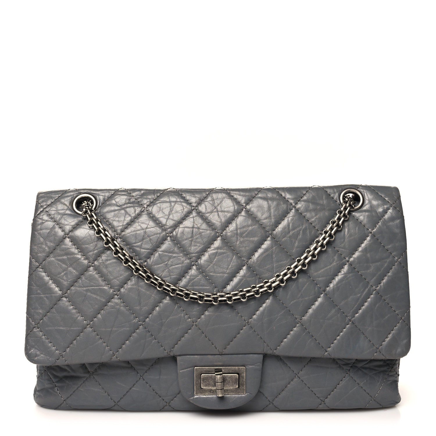 Chanel Aged Calfskin Quilted 2.55 Reissue 227 Flap Grey 1 of 11