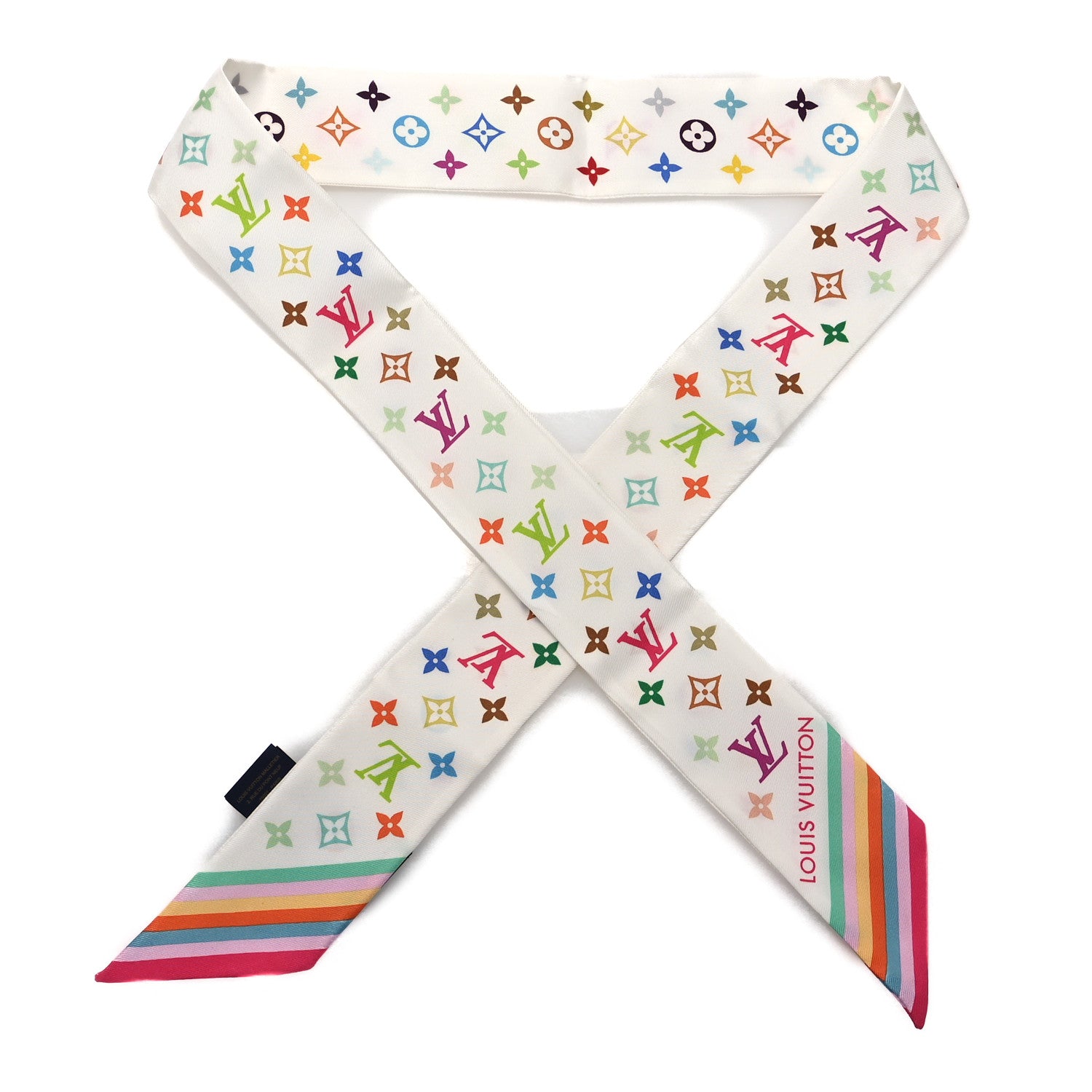 Louis Vuitton LV X TM Silk Monogram Multicolor BB Bandeau White 1 of 8