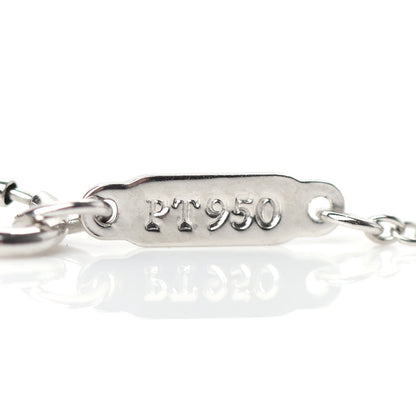 Tiffany Platinum Diamond Heart Station Pendant Necklace 4 of 7
