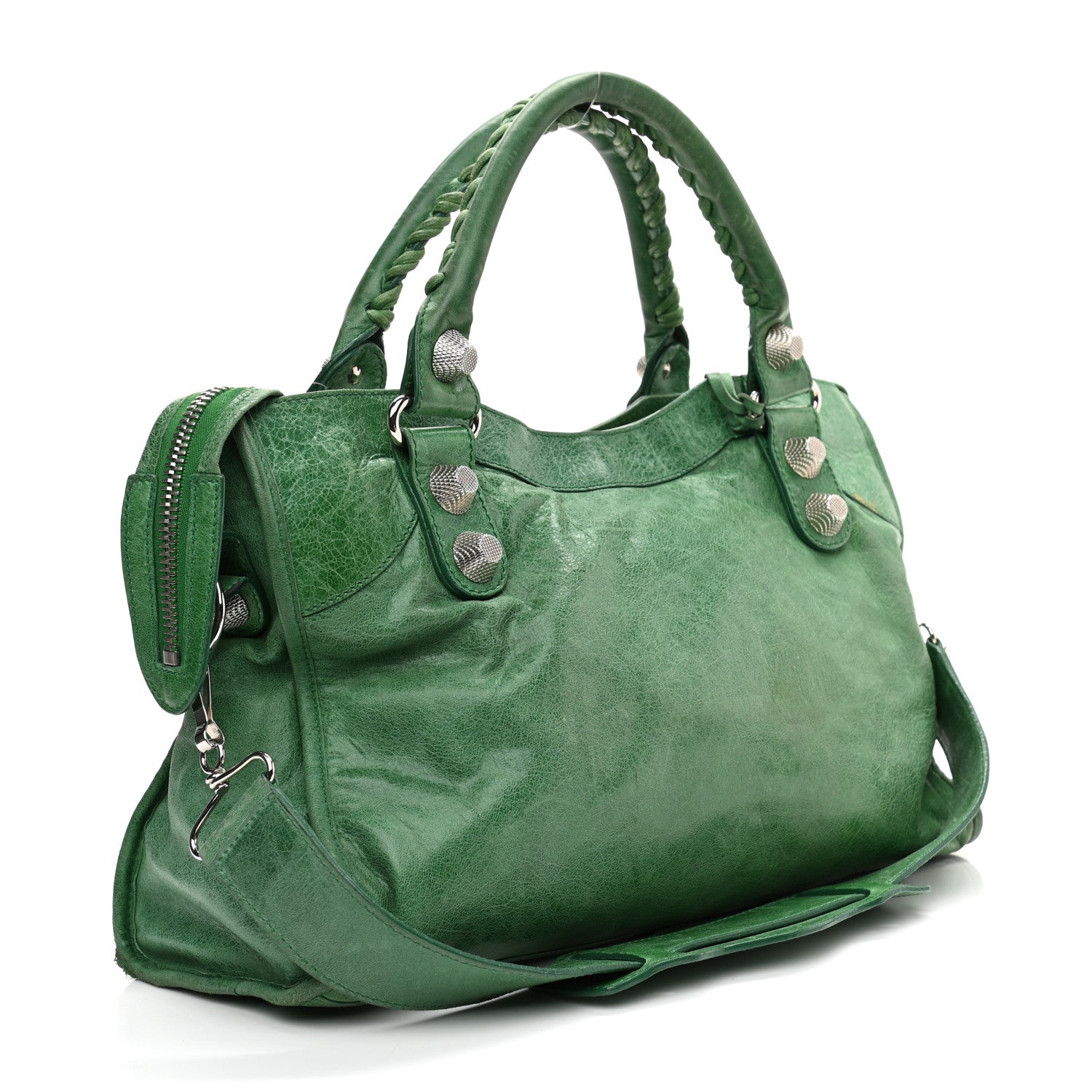 Balenciaga Agneau Giant 21 Silver Hardware City Vert Gazon 2 of 18