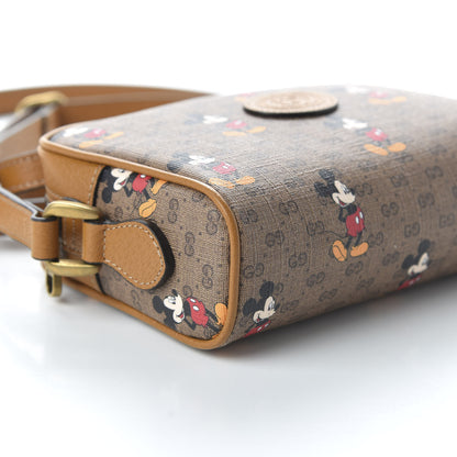 Gucci X DISNEY Mini Vintage GG Supreme Monogram Mickey Mouse Shoulder Bag Beige Vintage Sun Oil 10 of 21