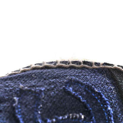 Chanel Denim Toile CC Espadrilles 37 Navy Black 14 of 15