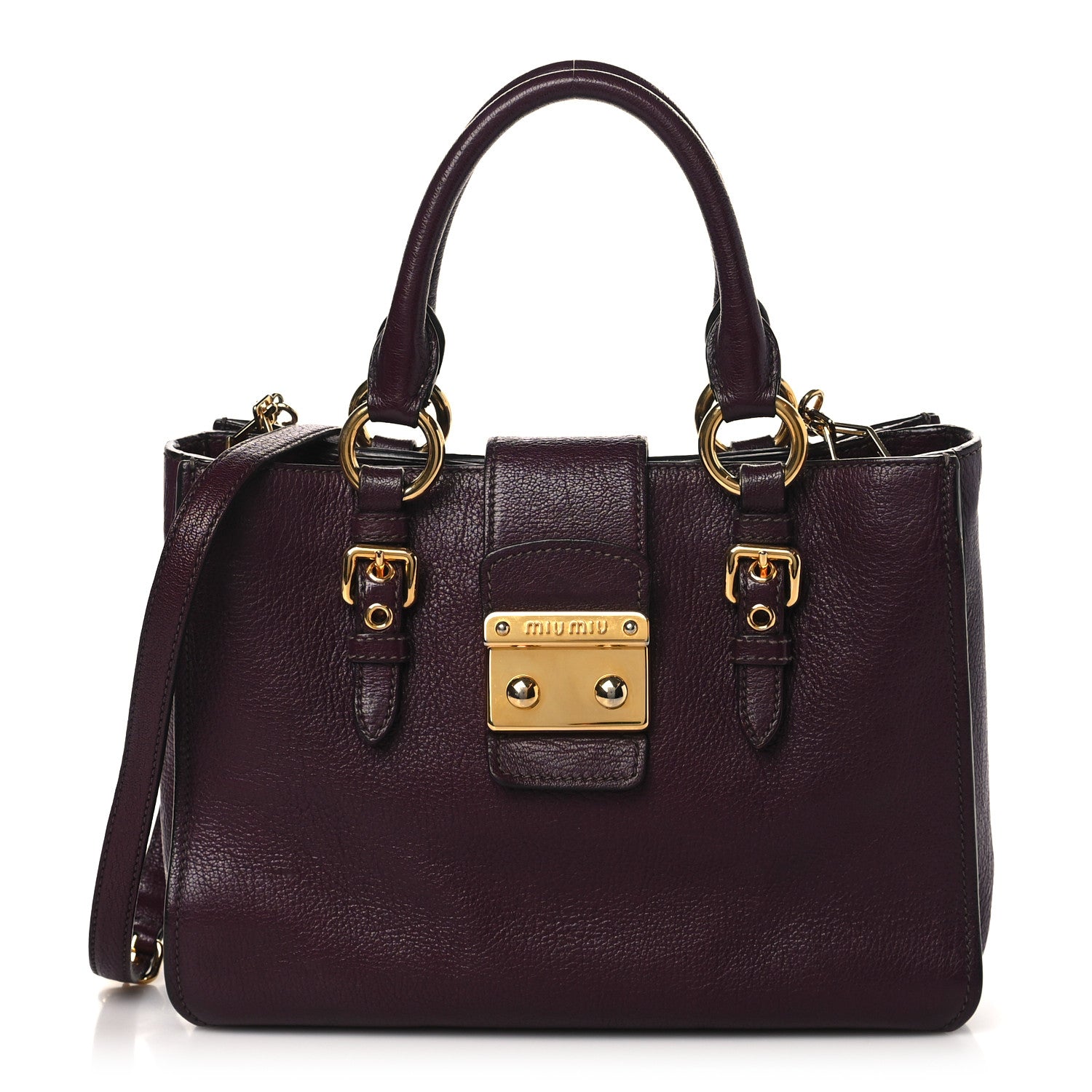 Miu Miu Goatskin Madras Shopping Tote Astrale Rosa 1 of 13