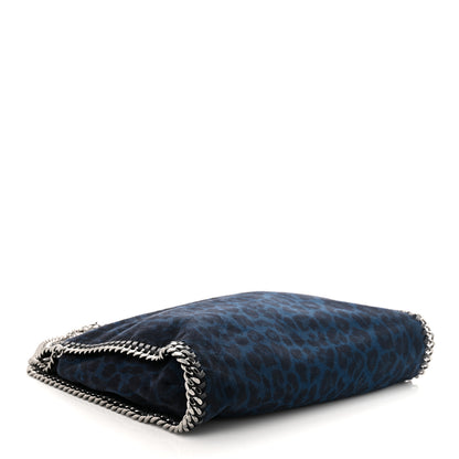 Stella McCartney Shaggy Deer Leopard Print Small Falabella Tote Blue 4 of 10