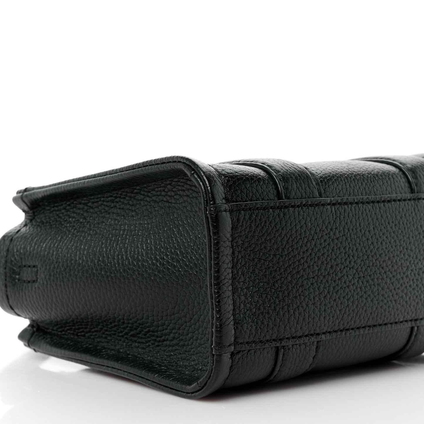 Grained Calfskin Micro The Tote Bag Black