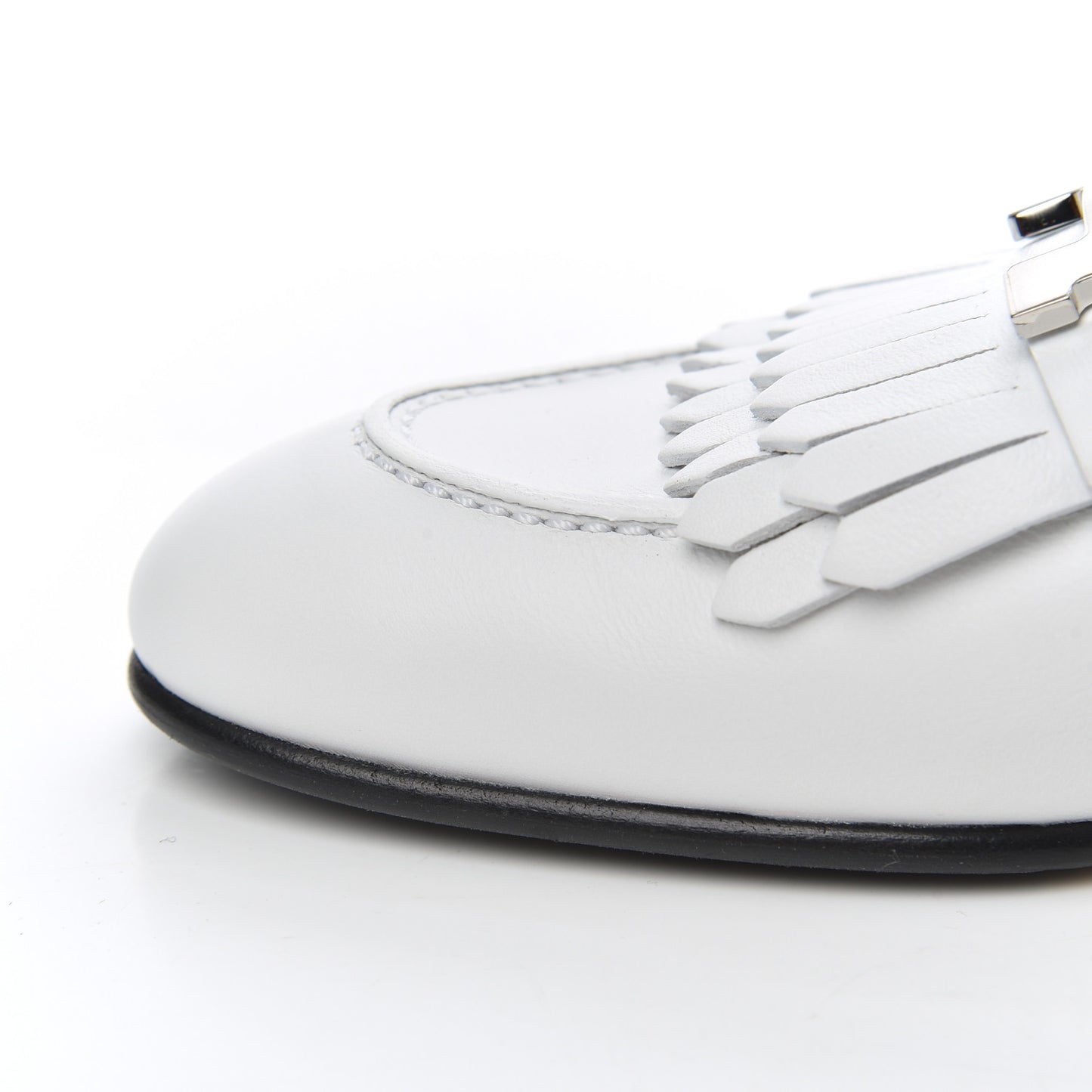 Calfskin Womens Royal Loafers 36.5 White