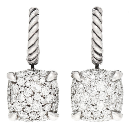 David Yurman Sterling Silver Diamond Chatelaine Drop Earrings 1 of 5