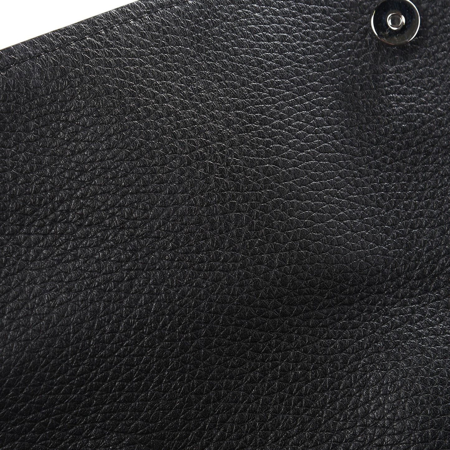 Grained Deerskin Shiny Calfskin Large Aby Day Shoulder Bag Black