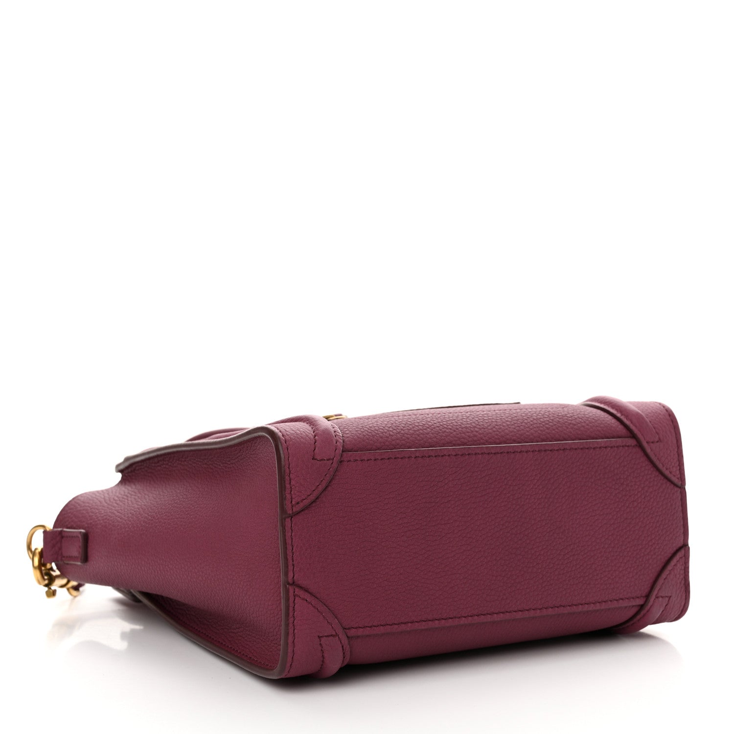 Celine Drummed Calfskin Nano Luggage Plum 4 of 12
