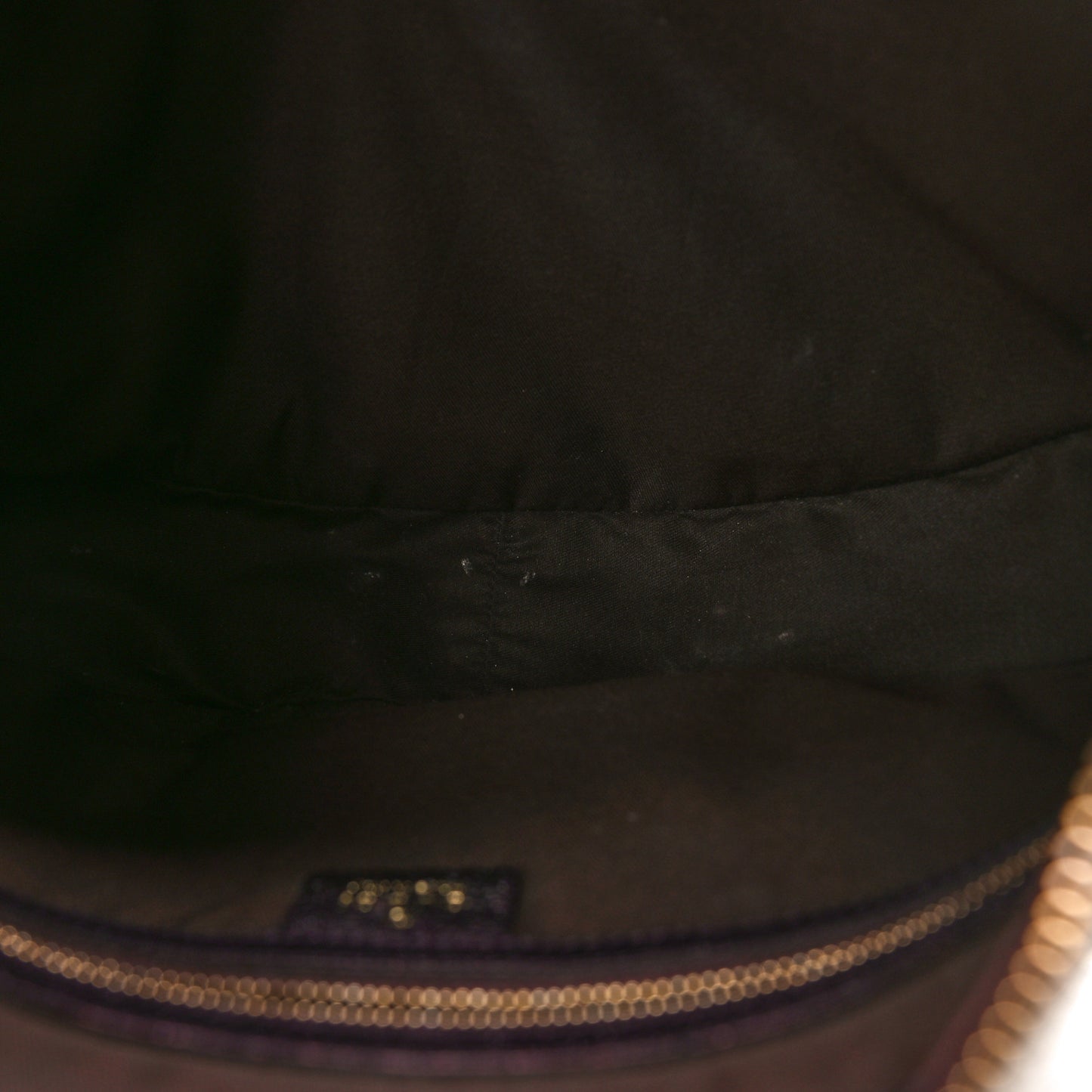 Metallic Calfskin Bamboo Ring Hobo Aubergine