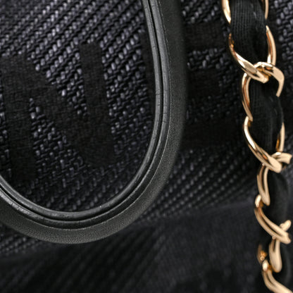Chanel Canvas Medium Deauville Tote Black 10 of 10