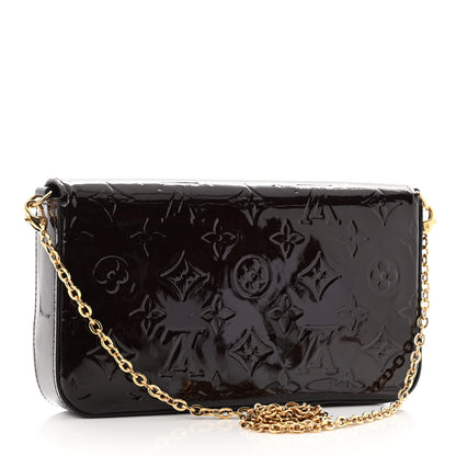 Louis Vuitton Vernis Pochette Felicie Chain Wallet Amarante 4 of 10