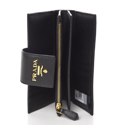 Prada Saffiano Metal Medium Wallet Black 5 of 6