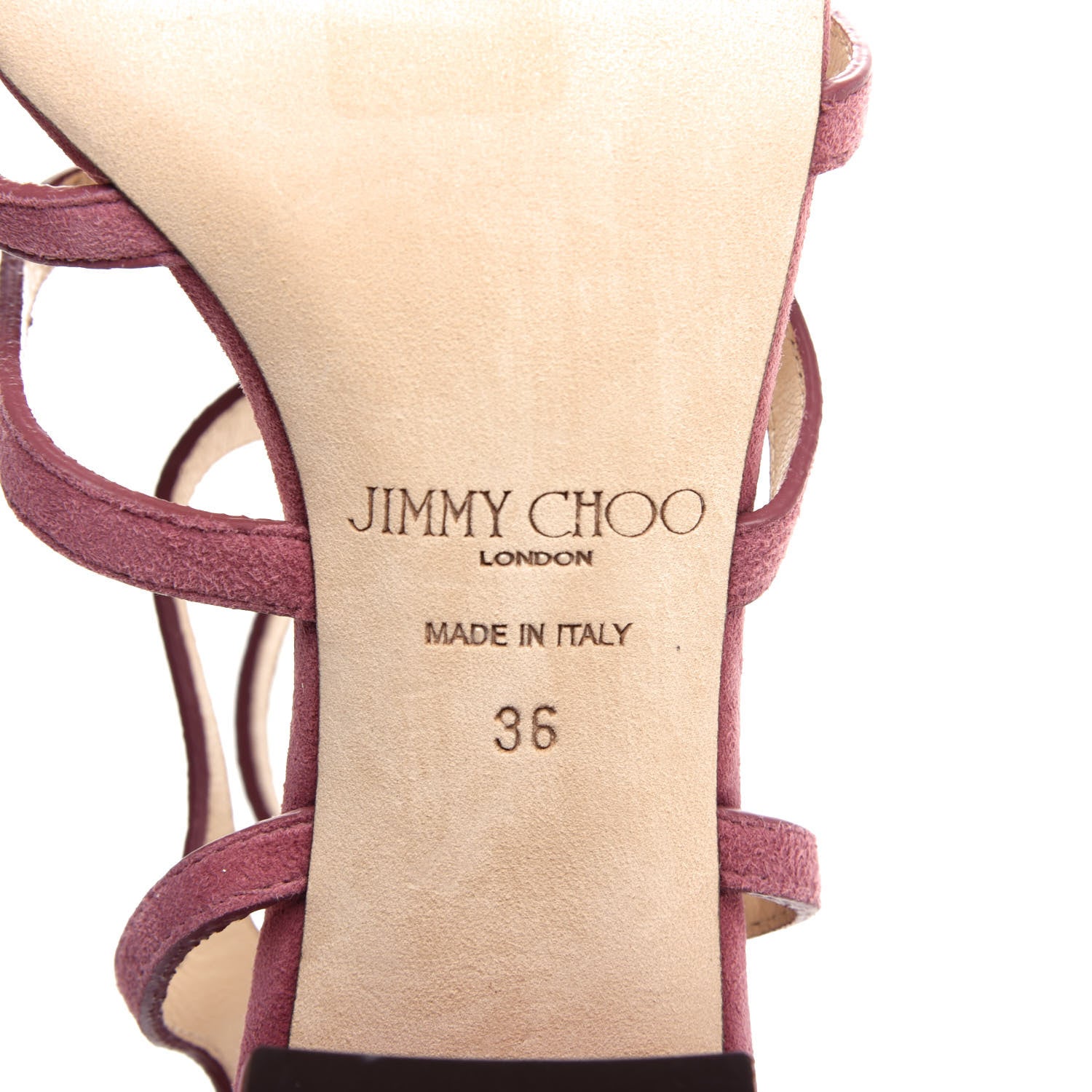 Jimmy Choo Suede Ren 35 Sandals 36 Candyfloss 9 of 9
