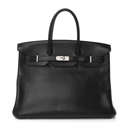 Hermes Taurillon Clemence Birkin 35 Black 1 of 11