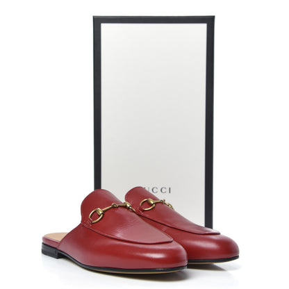 Gucci Malaga Kid Womens Princetown Slippers 38 Hibiscus Red 9 of 9