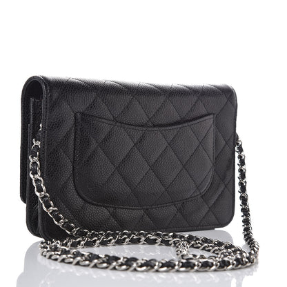 Chanel Caviar Quilted Wallet On Chain WOC Black 3 of 9