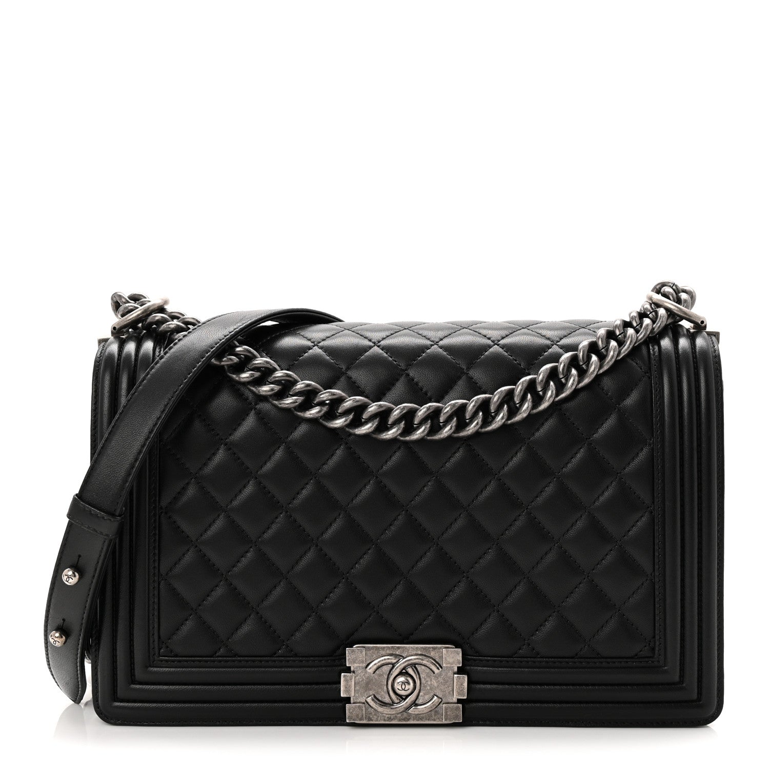Chanel Lambskin Quilted New Medium Boy Flap Black 1 of 10