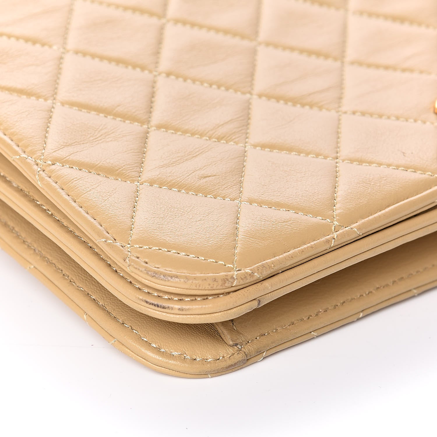 Chanel Lambskin Quilted Medium Single Flap Beige 8 of 11