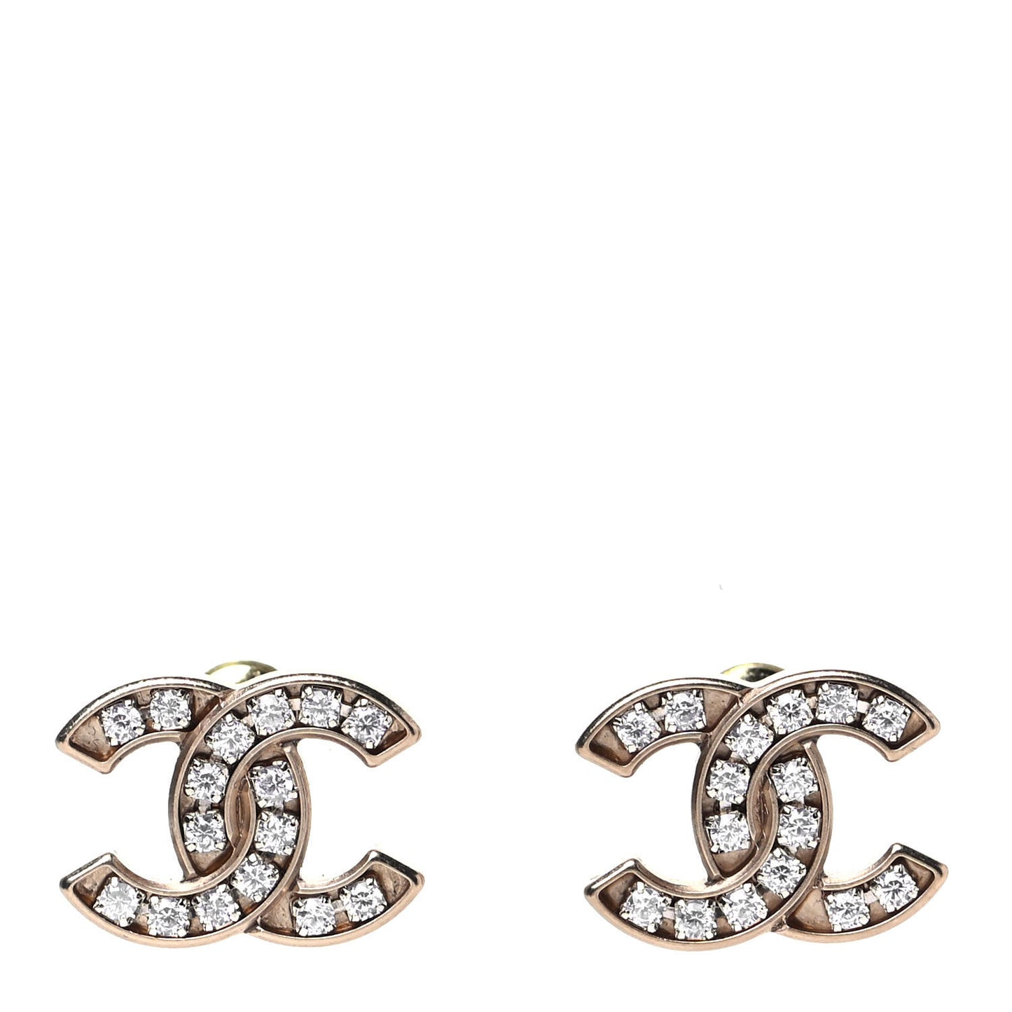 Crystal CC Earrings Gold