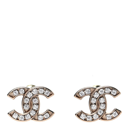 Chanel Crystal CC Earrings Gold 1 of 4