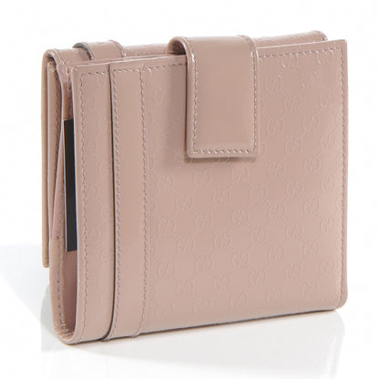 Gucci Patent Microguccissima Nice French Flap Wallet Dark Cipria 3 of 8