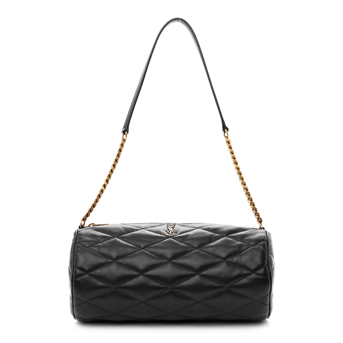 Lambskin Monogram Small Sade Tube Bag Black