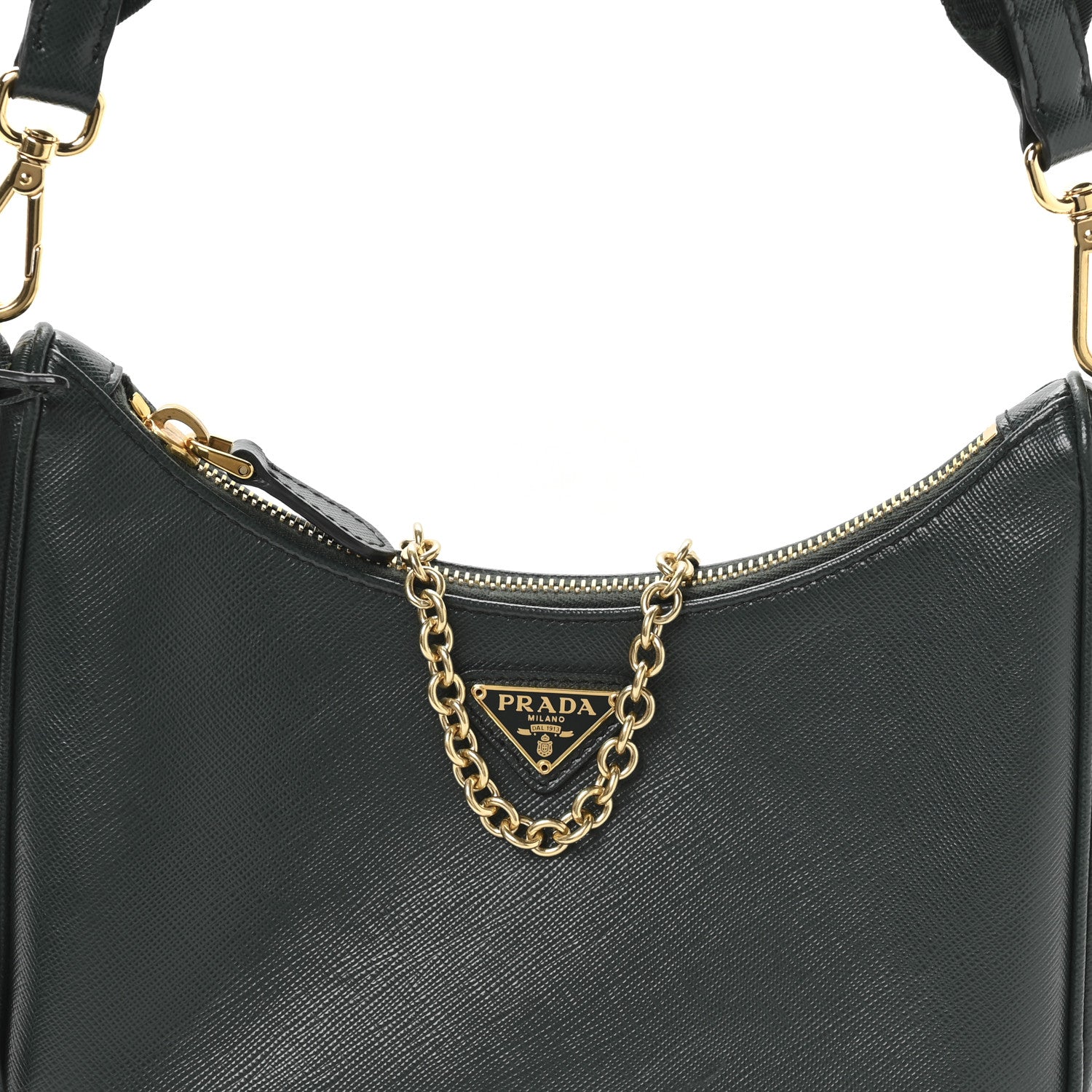 Prada Saffiano Lux Re-Edition 2005 Shoulder Bag Smeraldo 9 of 11