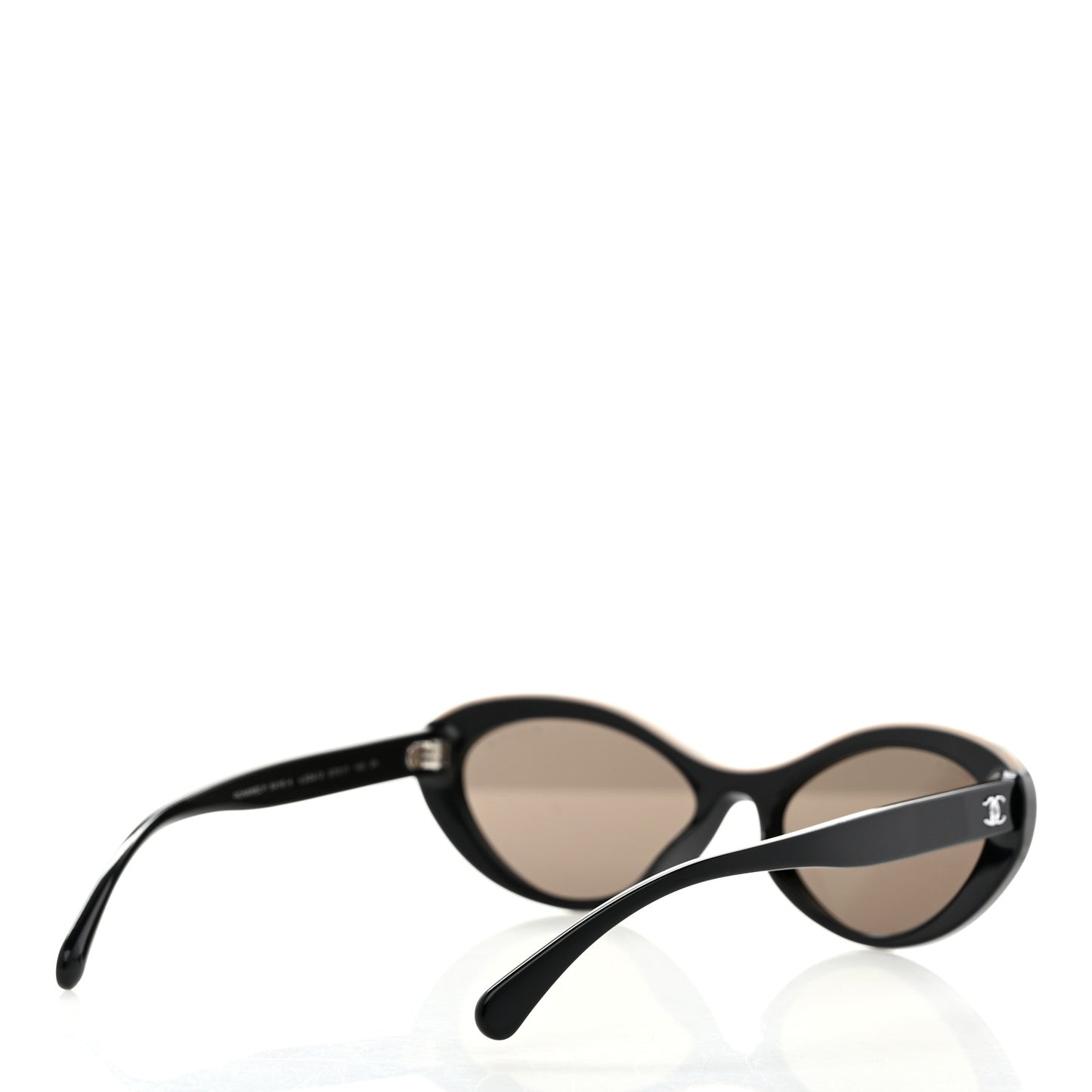 Acetate Oval Sunglasses 5416 Black Beige