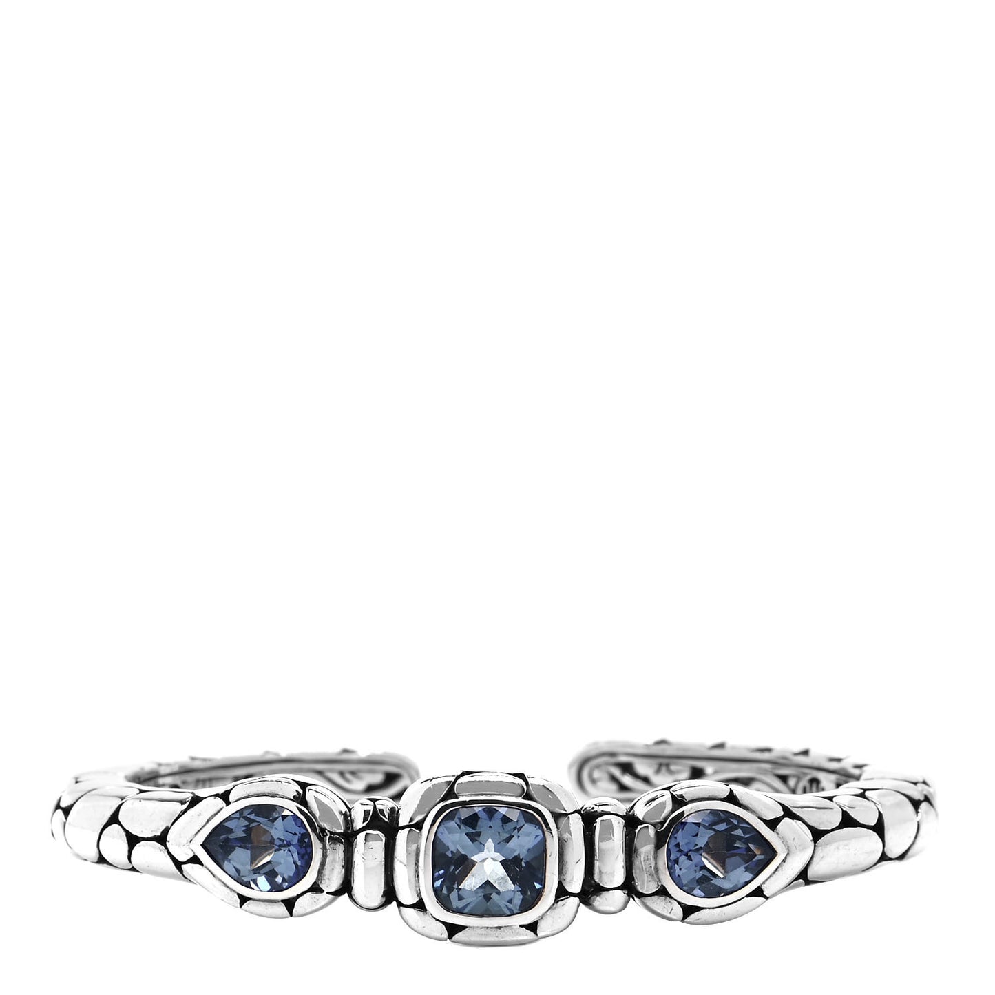Sterling Silver Blue Topaz Kali Cuff Bracelet