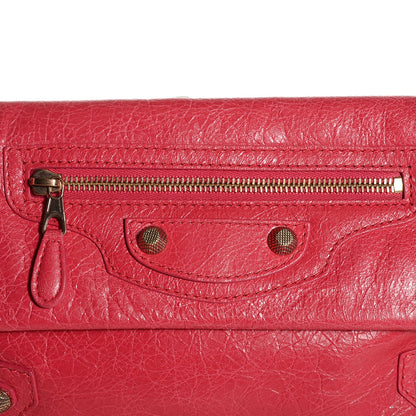 Balenciaga Agneau Giant 12 Rose Gold Hardware Envelope Clutch Rose Thulian 10 of 11