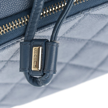 Chanel Caviar Quilted Business Affinity Backpack Blue 10 of 16