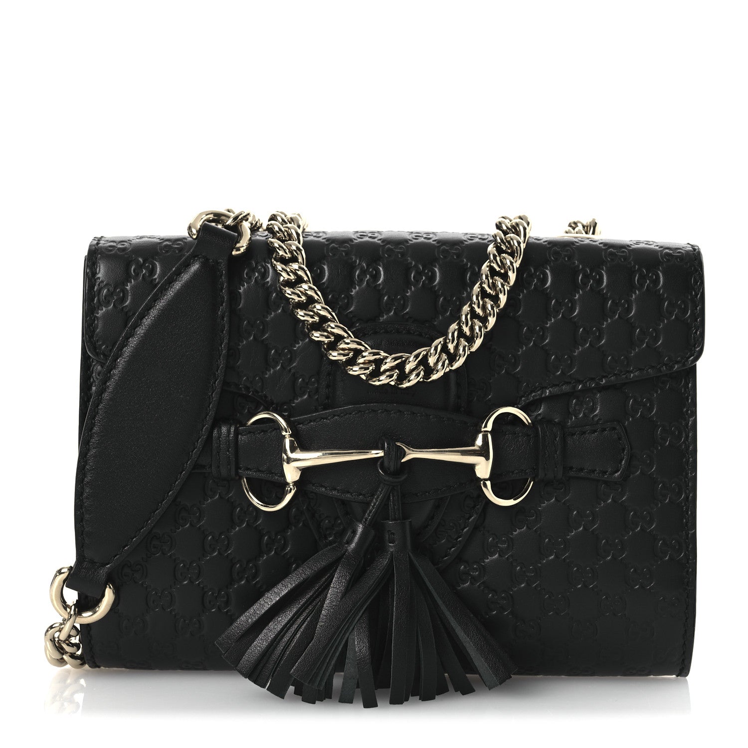 Gucci Microguccissima Mini Emily Shoulder Bag Black 1 of 10