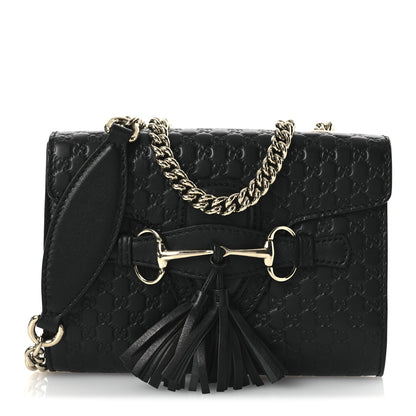 Gucci Microguccissima Mini Emily Shoulder Bag Black 1 of 10