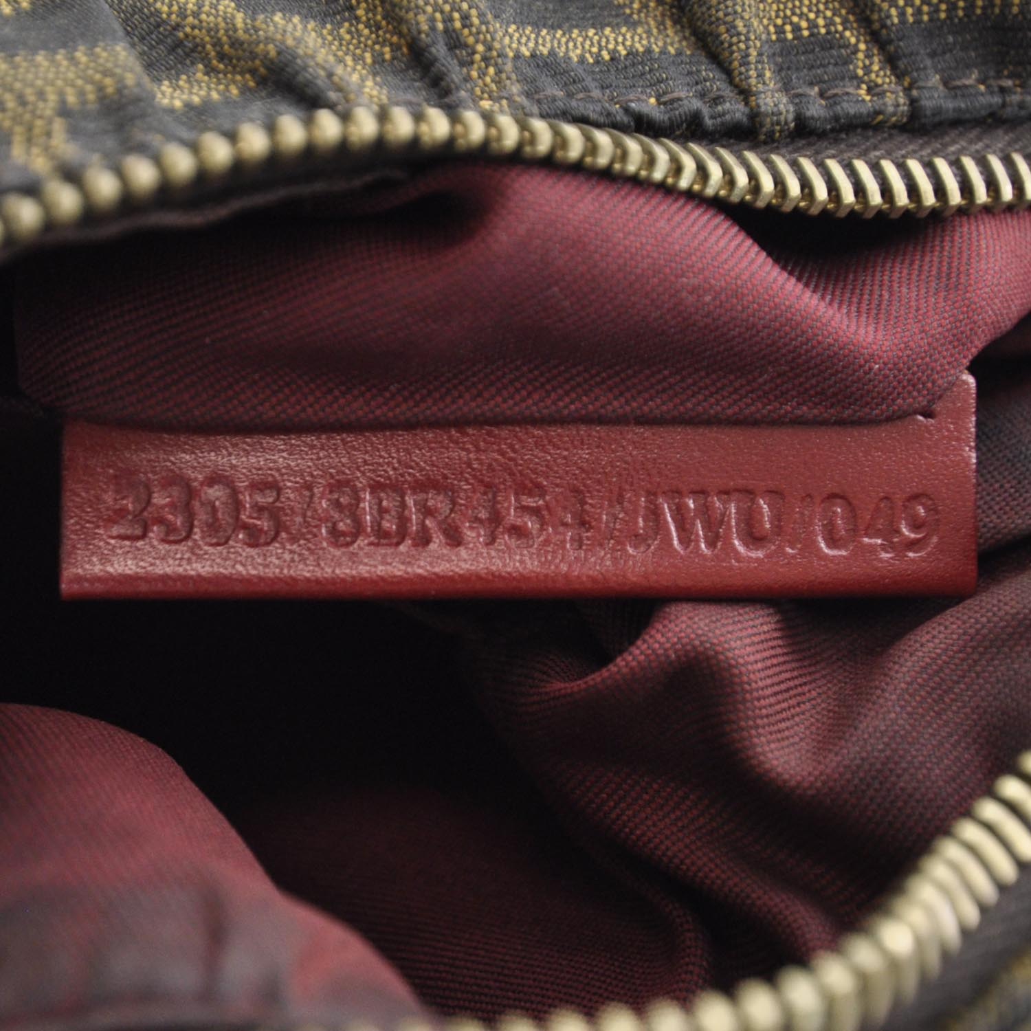 Fendi Zucca Cuoio Lucido Mini Chef Hobo Tobacco Rosso Scuro 6 of 7