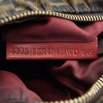 Fendi Zucca Cuoio Lucido Mini Chef Hobo Tobacco Rosso Scuro 6 of 7