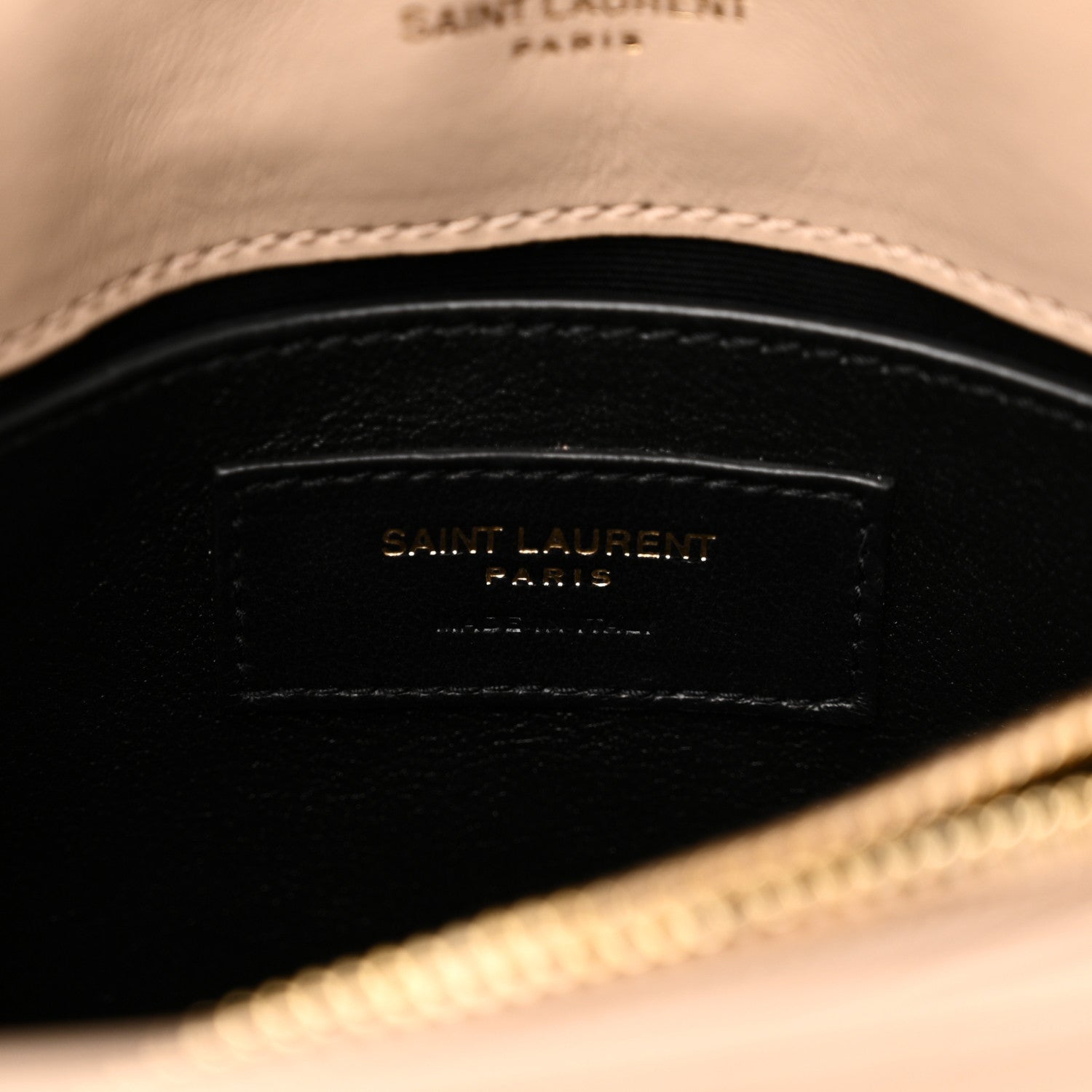 Saint Laurent Calfskin Y Quilted Monogram Small Loulou Chain Satchel Dark Beige 6 of 10