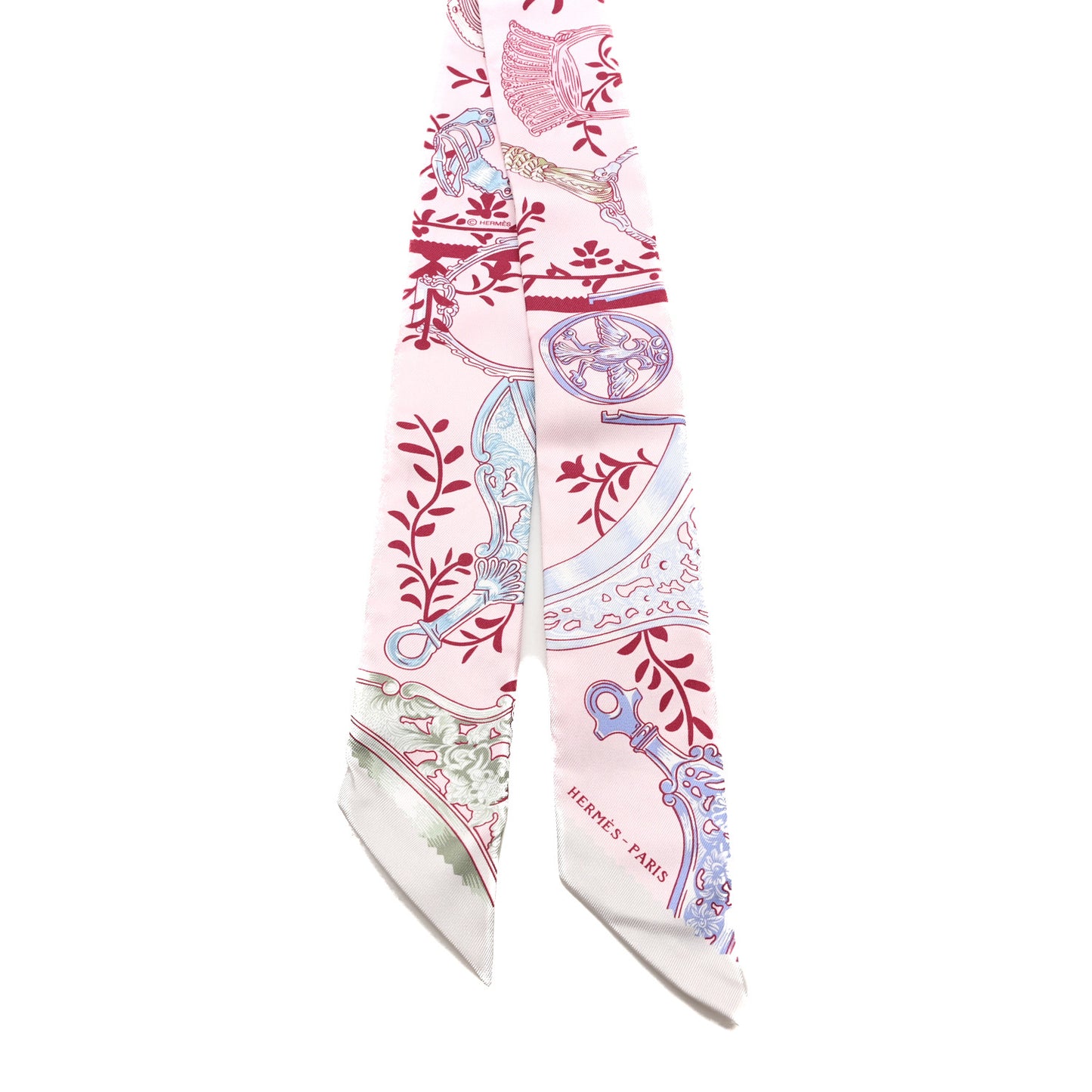 Silk Etriers Remix Twilly Rose Pale Bordeaux