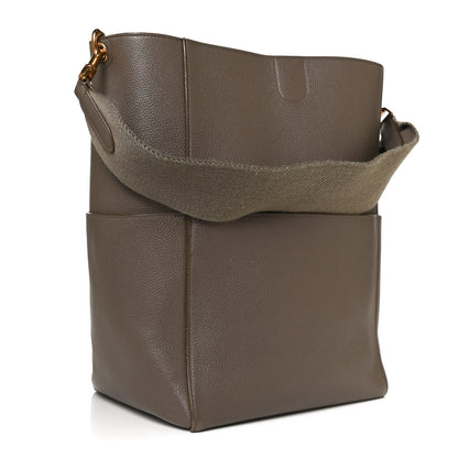 Celine Soft Grained Calfskin Sangle Bucket Bag Taupe 2 of 10