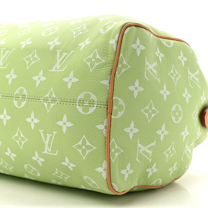 Louis Vuitton Calfskin Monogram Speedy P9 Bandouliere 30 Frozen Lime Vert Clair 11 of 14