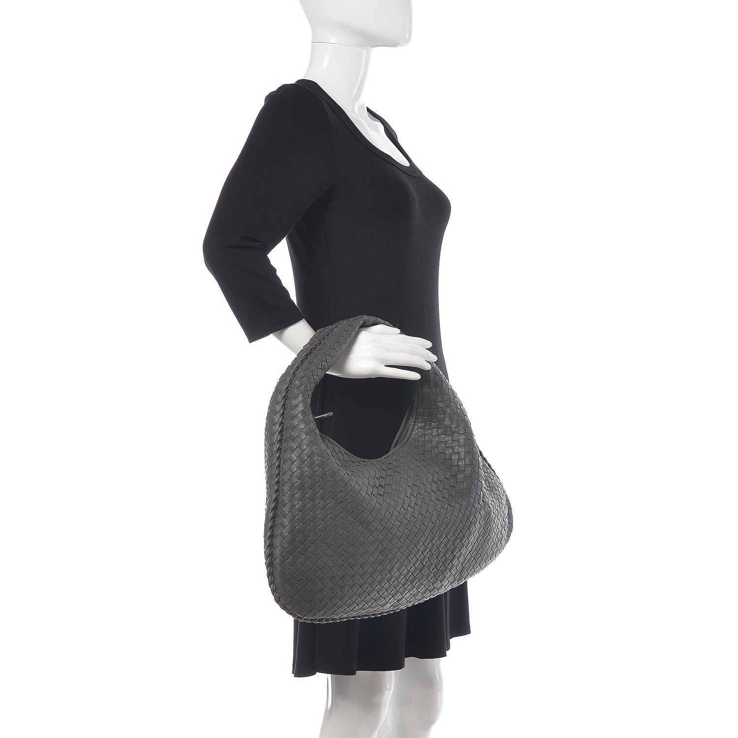Bottega Veneta Nappa Intrecciato Medium Veneta Hobo Grey 2 of 8