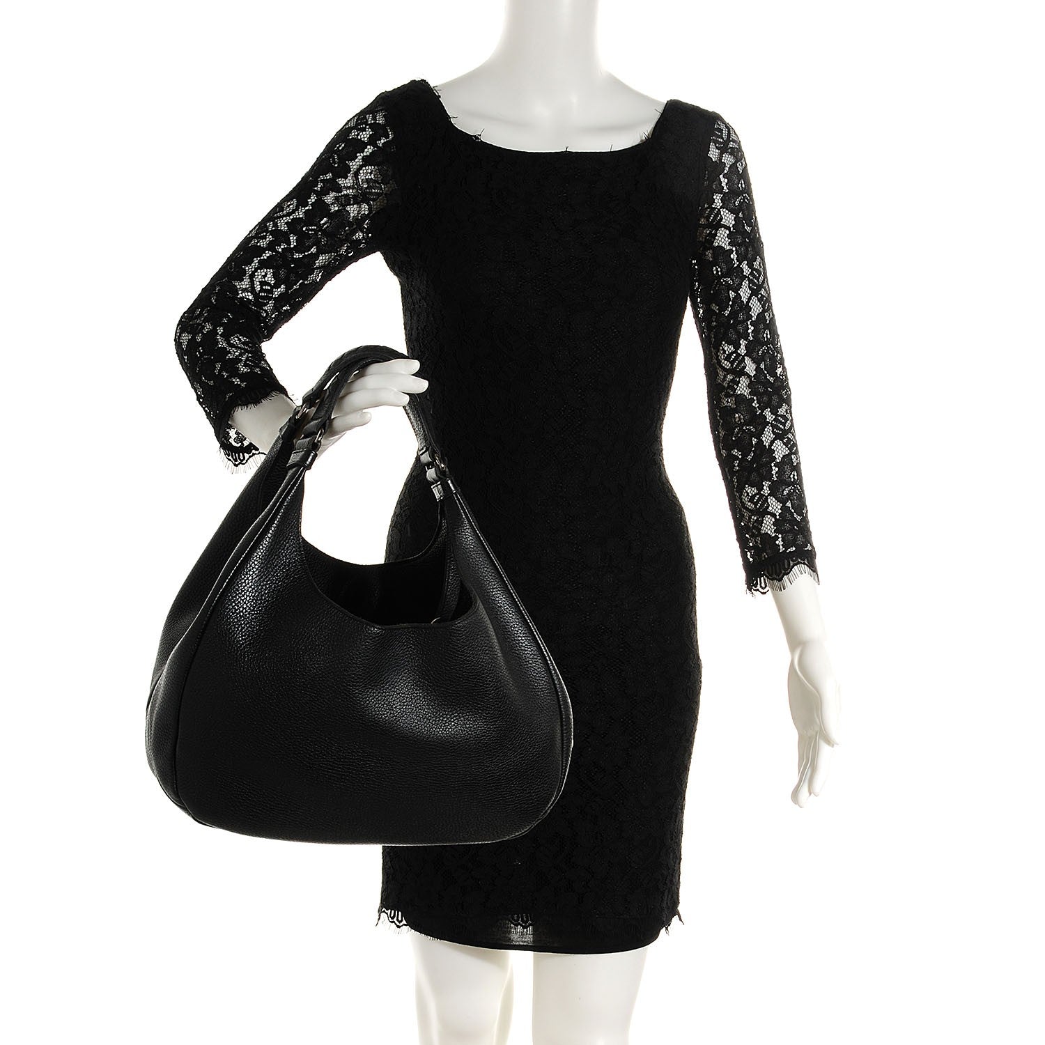 Bottega Veneta Catalano Calfskin Large Campana Black 2 of 7