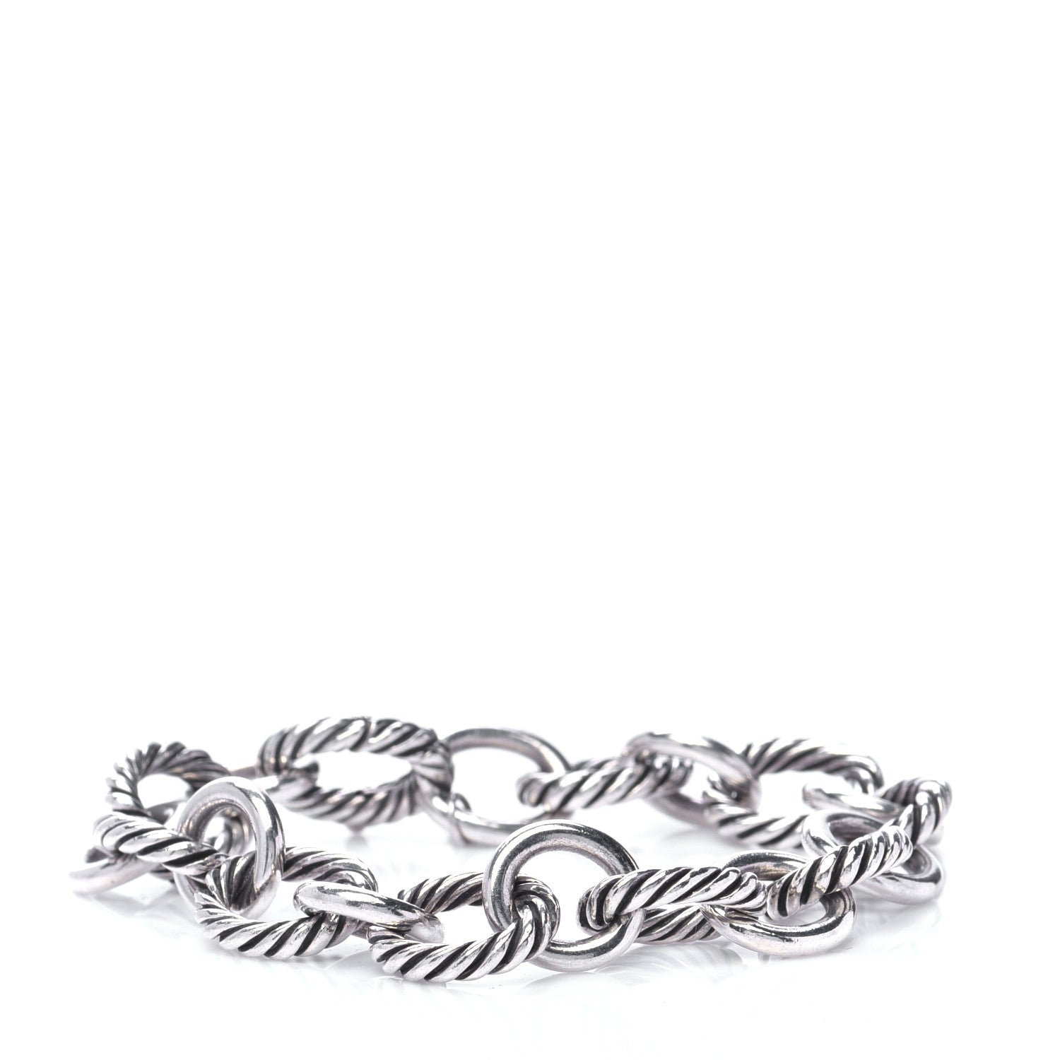 David Yurman Sterling Silver 12mm Large Oval Link Bracelet 3 of 5