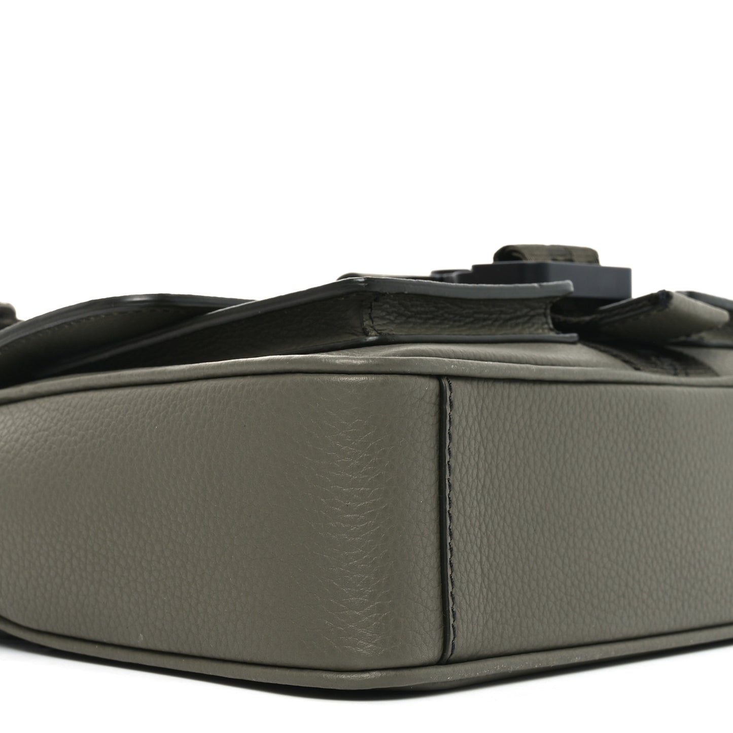 Grained Calfskin Hit The Road Bag Dark Green